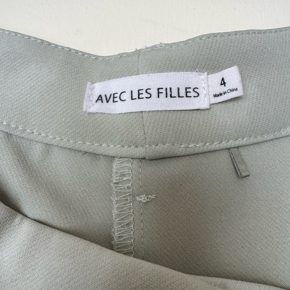 Avec Les Filles Wide Leg Trousers – Green | Size 4 - Small - Picture 3 of 4